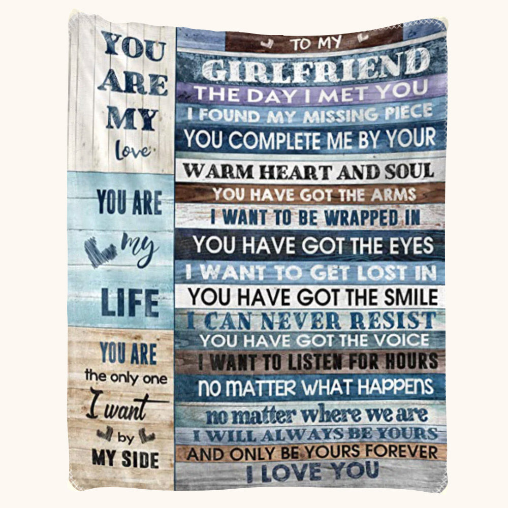 The Day I Meed You I Found My Missing Piece Custom Blanket Gift For Girlfriend