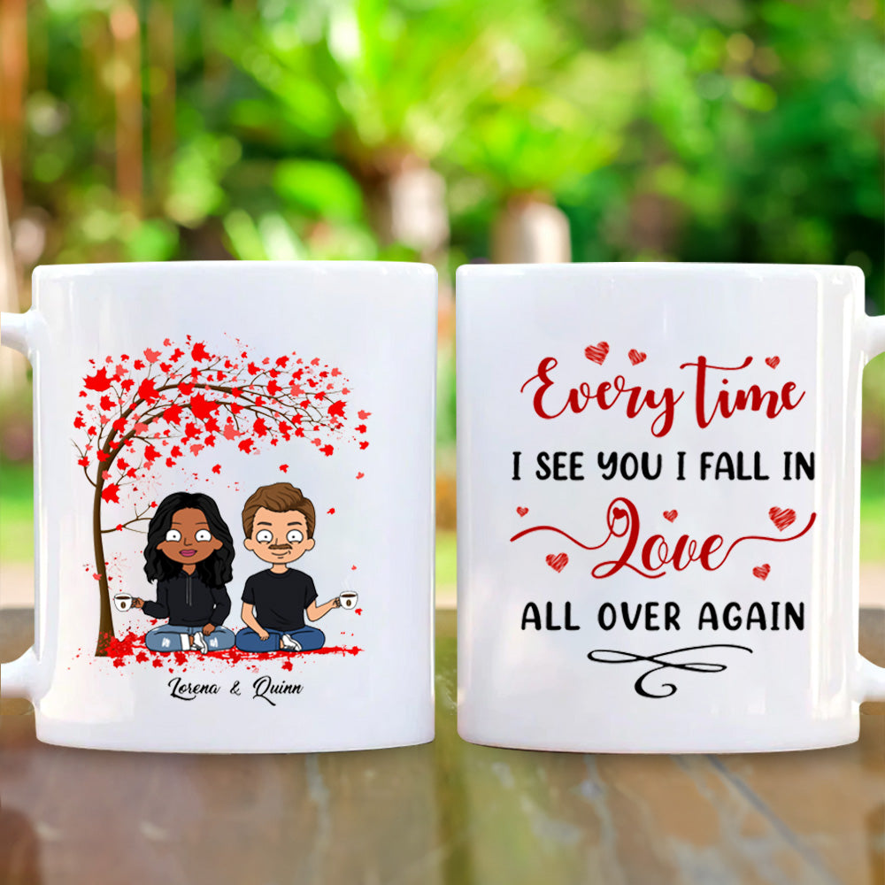 Every Time I See You I Fall In Love All Over Again Couple Custom Mug Gift For Couple