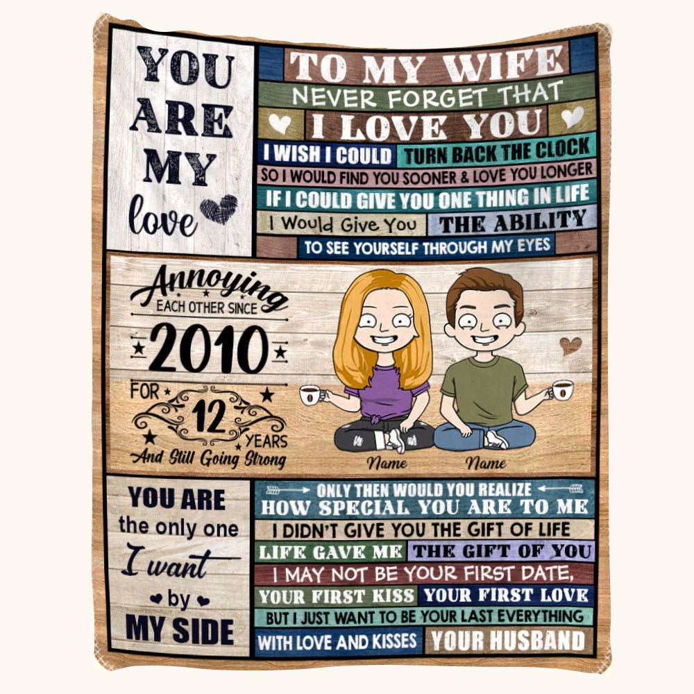To My Wife To My Wife Never Forget That I Love You Custom Blanket For Wife