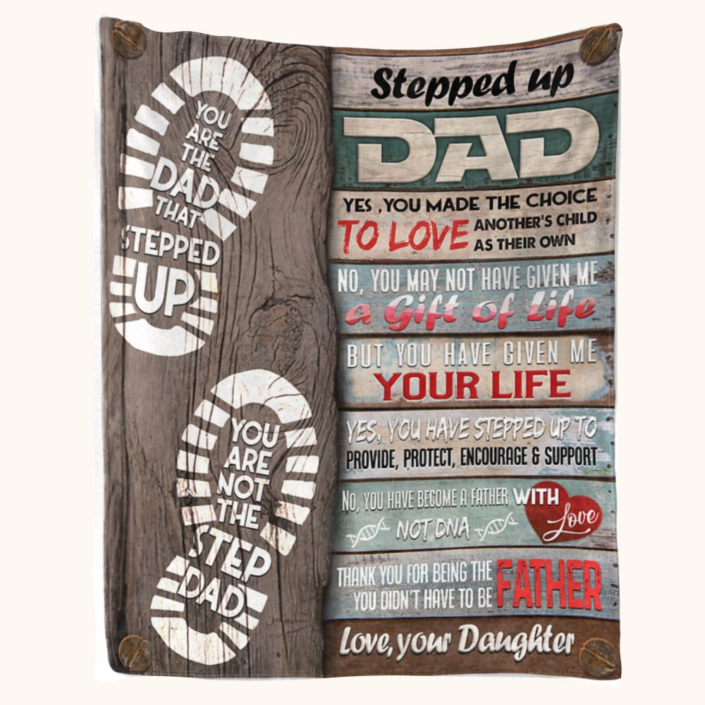 You Are The Dad That Stepped Up Shoes Print Blanket For Step Father