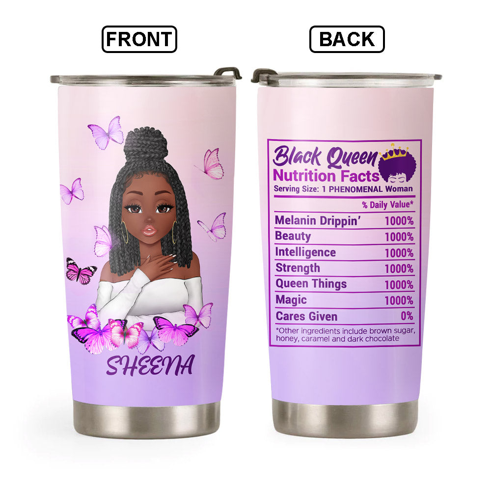 Black Women - Personalized Black Women Tumbler Black Women And Coffee 20oz  Tumblers with Lid Gift for