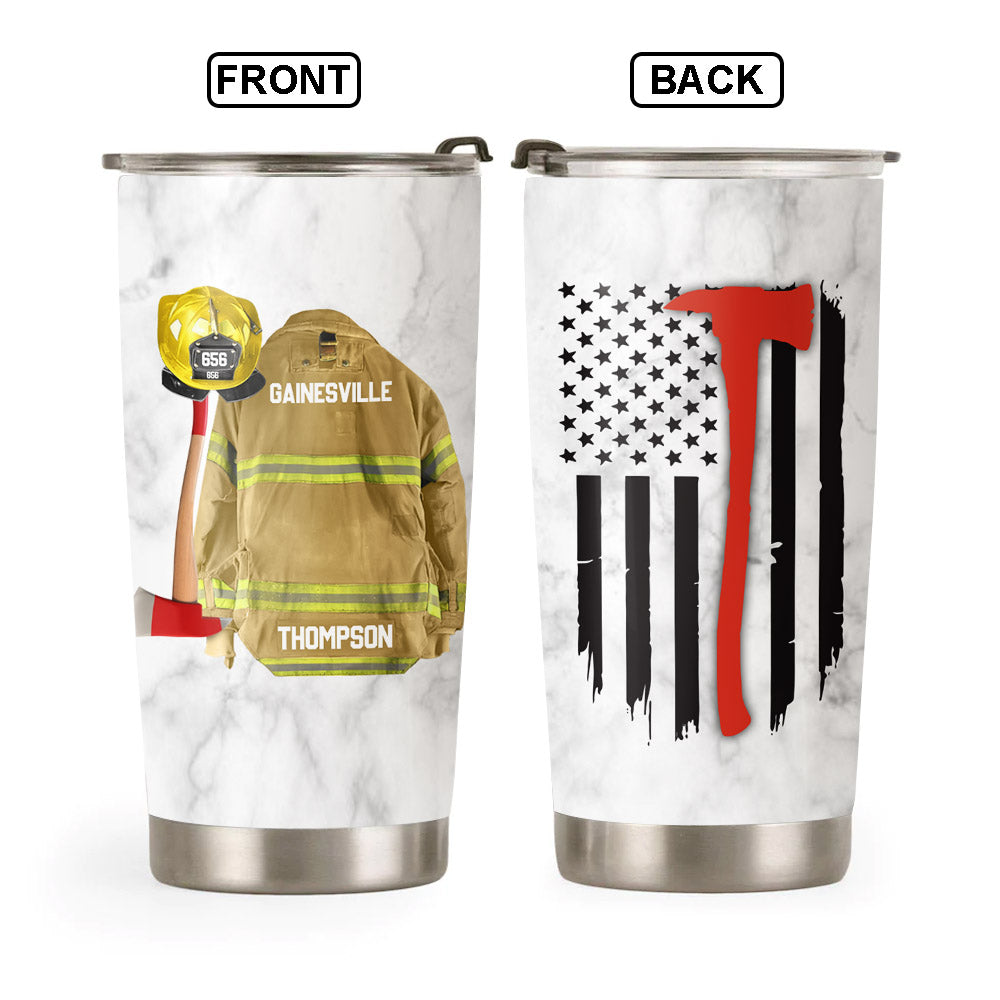 Firefighter, YETI, Personalized 20 Oz YETI, Custom Stainless Steel YETI,  Custom Logo Yeti, Firefighter Wife, Proud, Firefighter Logo, 