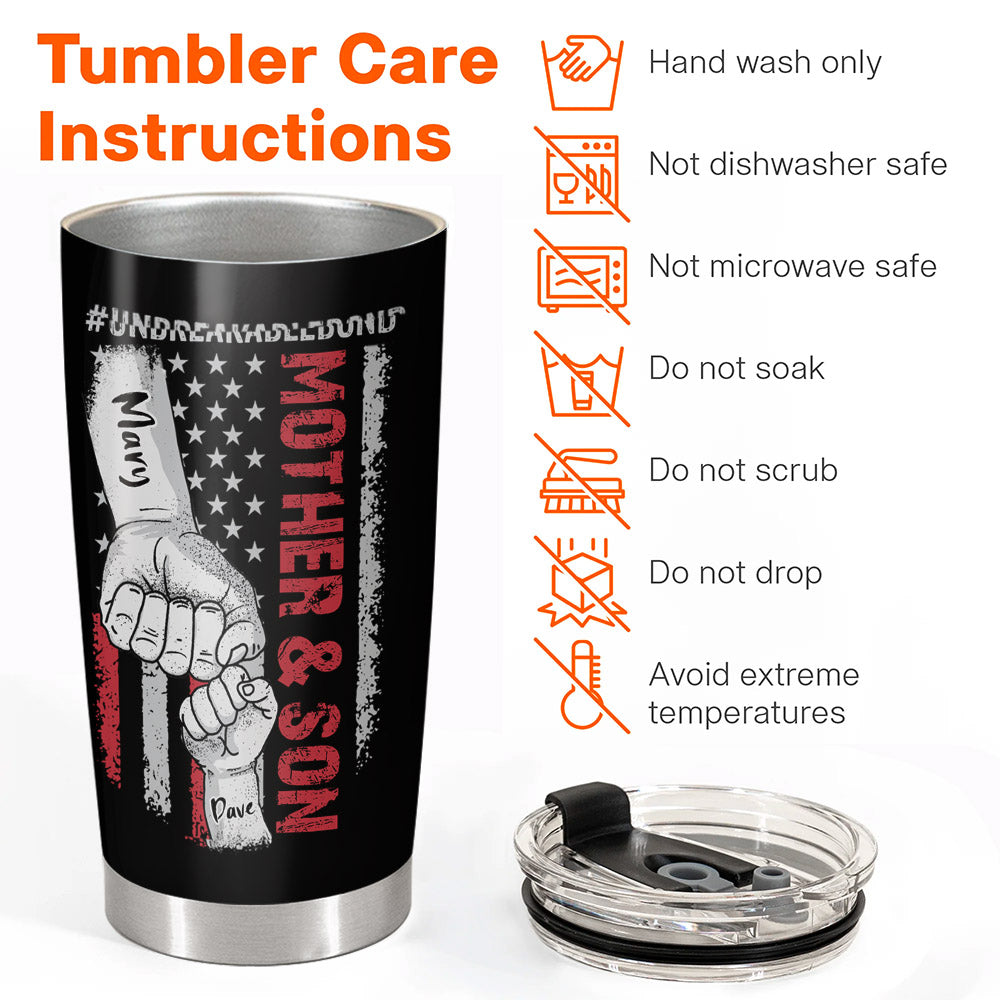 I Am A Lucky Son Because I Am Raised By Freaking Awesome Mom Personalized Tumbler Gift For Son
