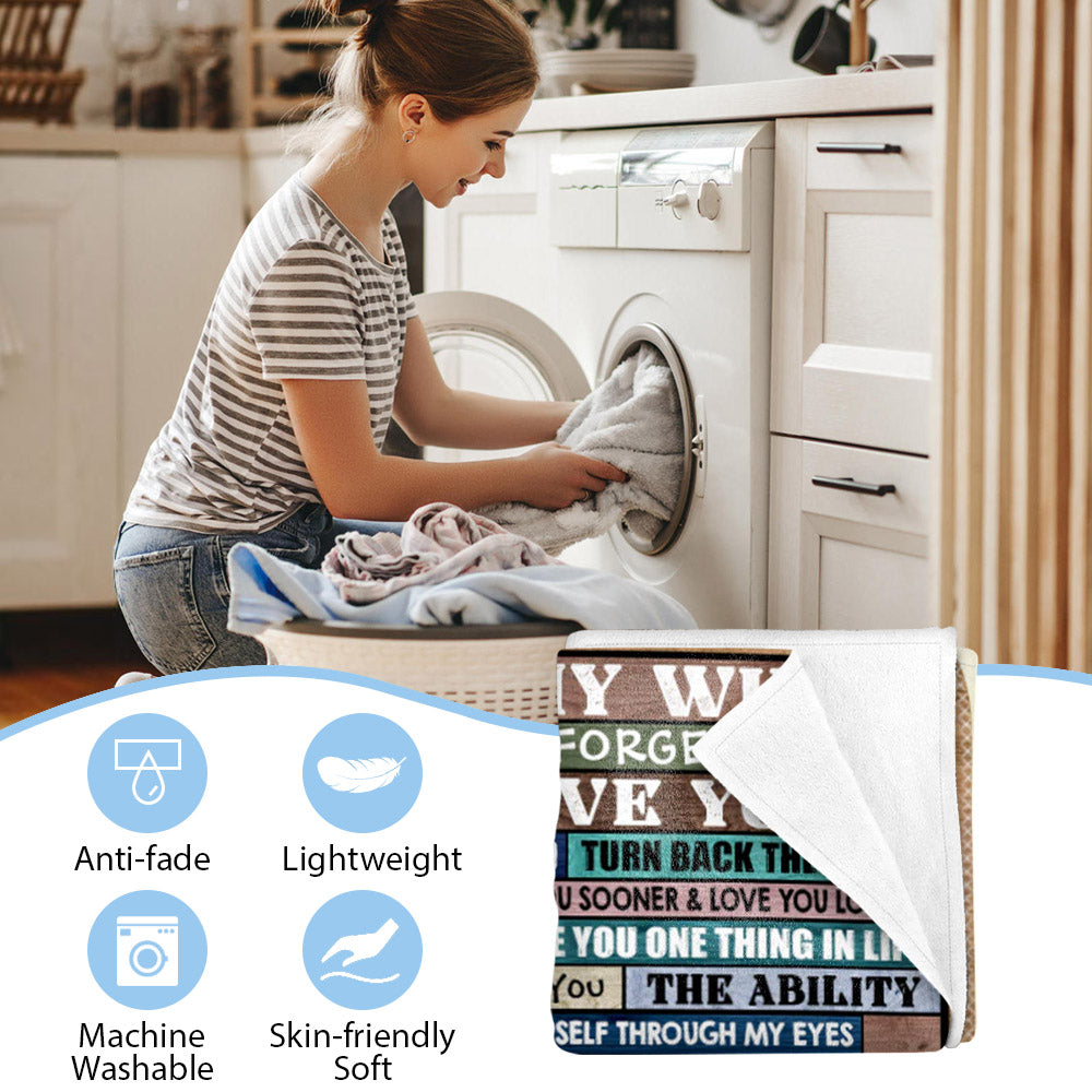 To My Wife To My Wife Never Forget That I Love You Custom Blanket For Wife