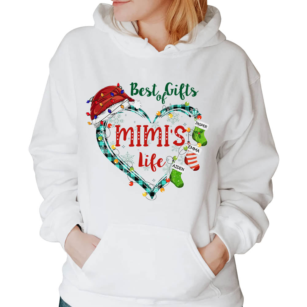 Personalized Best Gifts Of Nana's Life Heart Christmas Shirt, Funny Grandma Nana Christmas Shirt