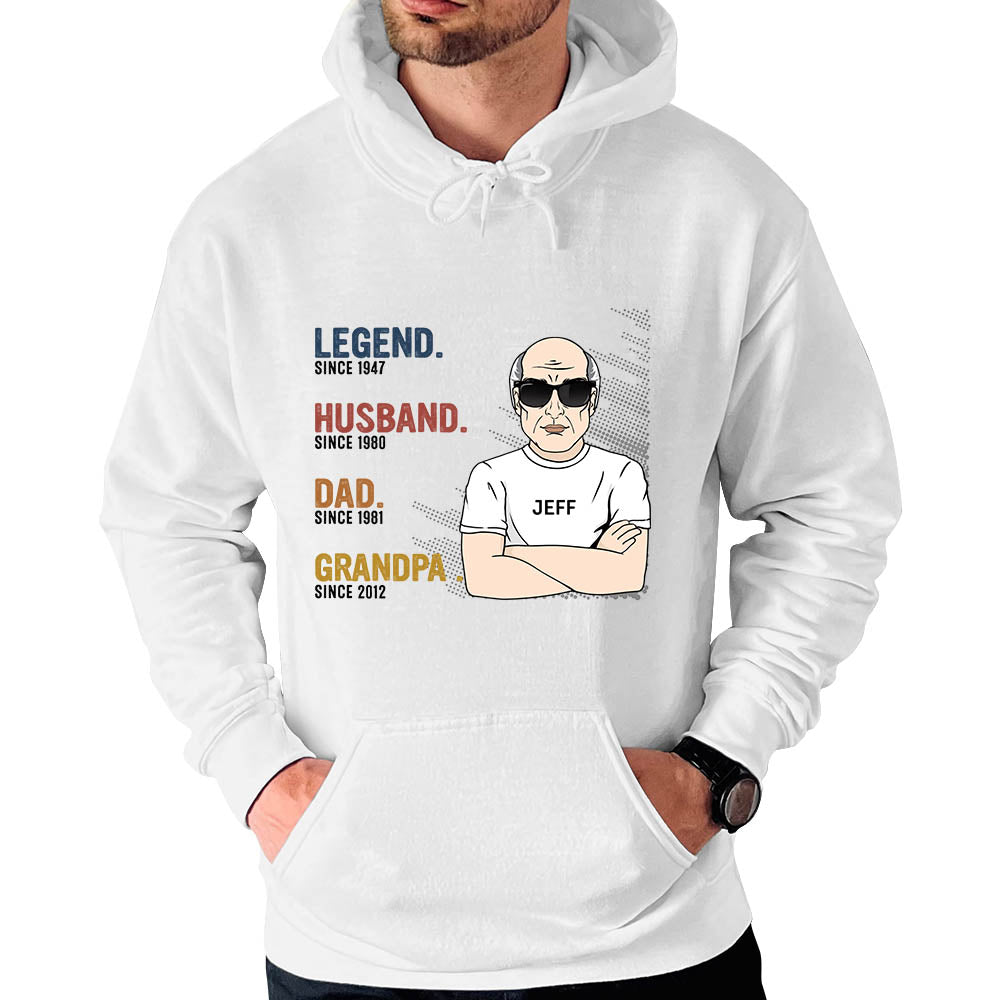 The Legend Husband Daddy Papa Custom Shirt Gift For Grandpa