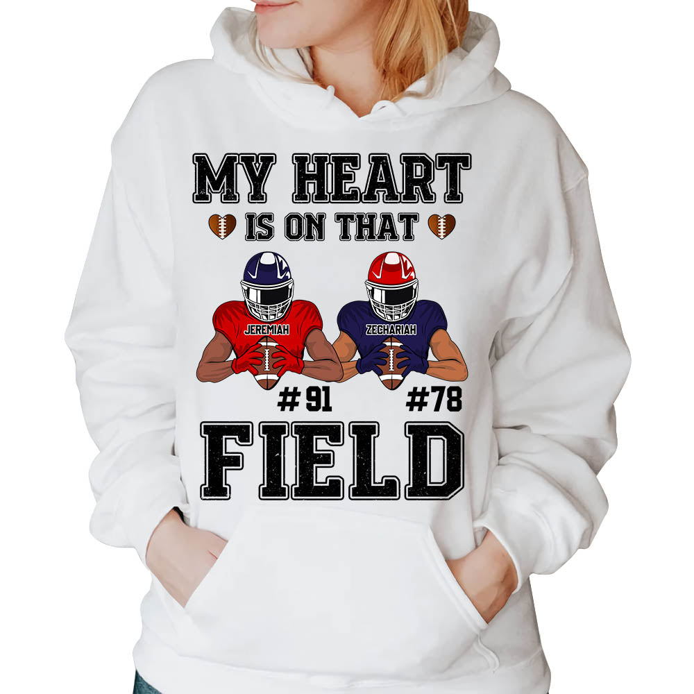 My Heart Is On That Field Custom Football Game Days Shirt Gift For Family  Member For Mom | Interest Pod