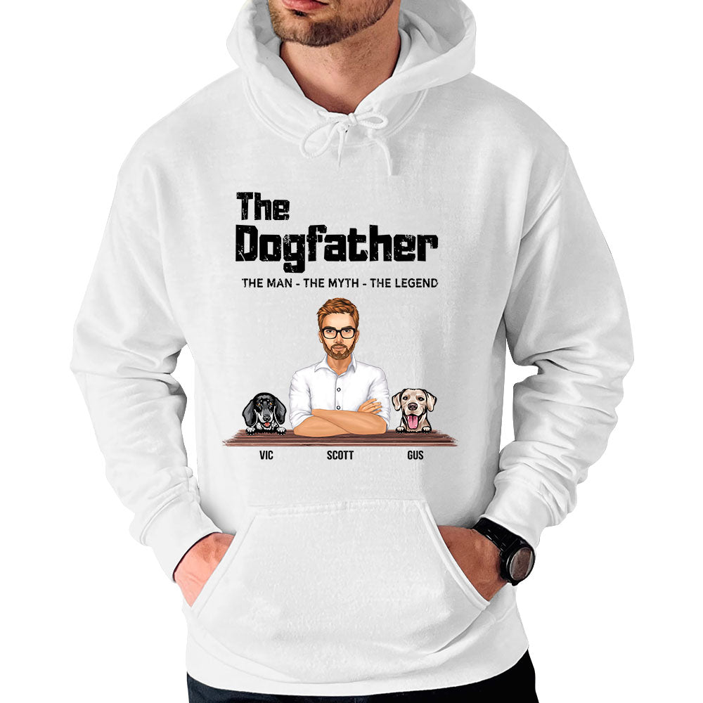 The Dogfather The Man The Myth The Legend Custom Shirt Gift For Dog Dad Dog Lovers