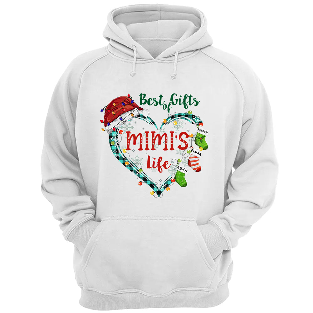 Personalized Best Gifts Of Nana's Life Heart Christmas Shirt, Funny Grandma Nana Christmas Shirt