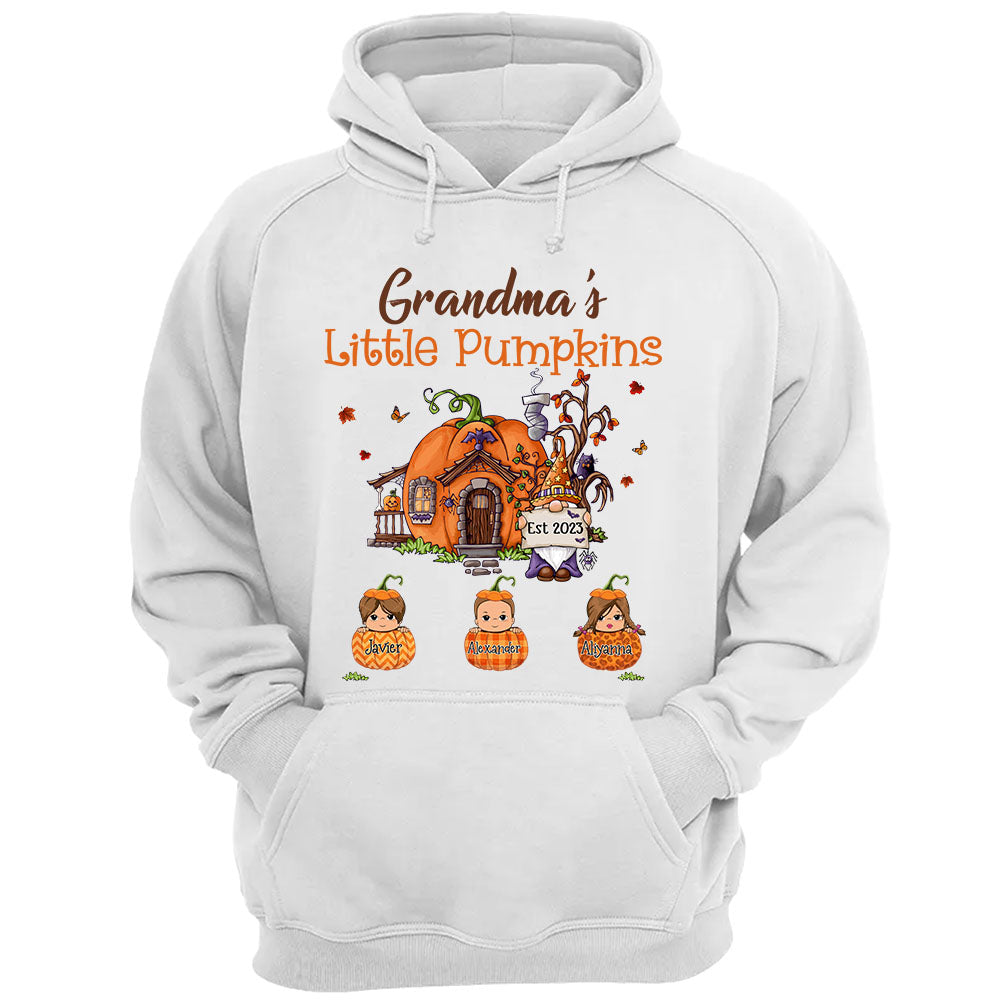 Grandma's Little Pumpkins Shirt - Grandma Halloween Custom Shirt Gift For Grandma