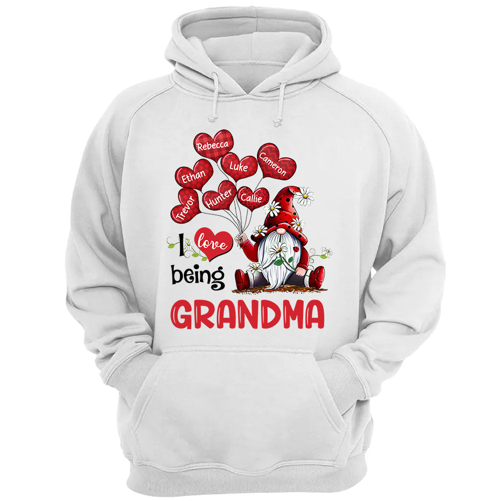 Personalized I Love Being Grandma Gnomes Balloons Shirt Gifts For Grandma