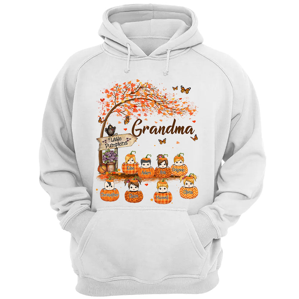 Personalized Grandma's Little Pumpkin Autumn Shirt