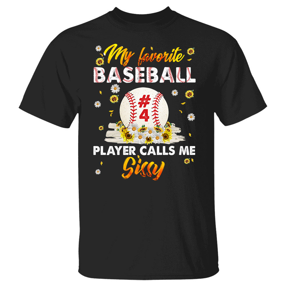 Personalized Shirt My Favorite Baseball Player Calls Me Grandma Sunflower Daisy Shirt For Baseball Grandma Hk10