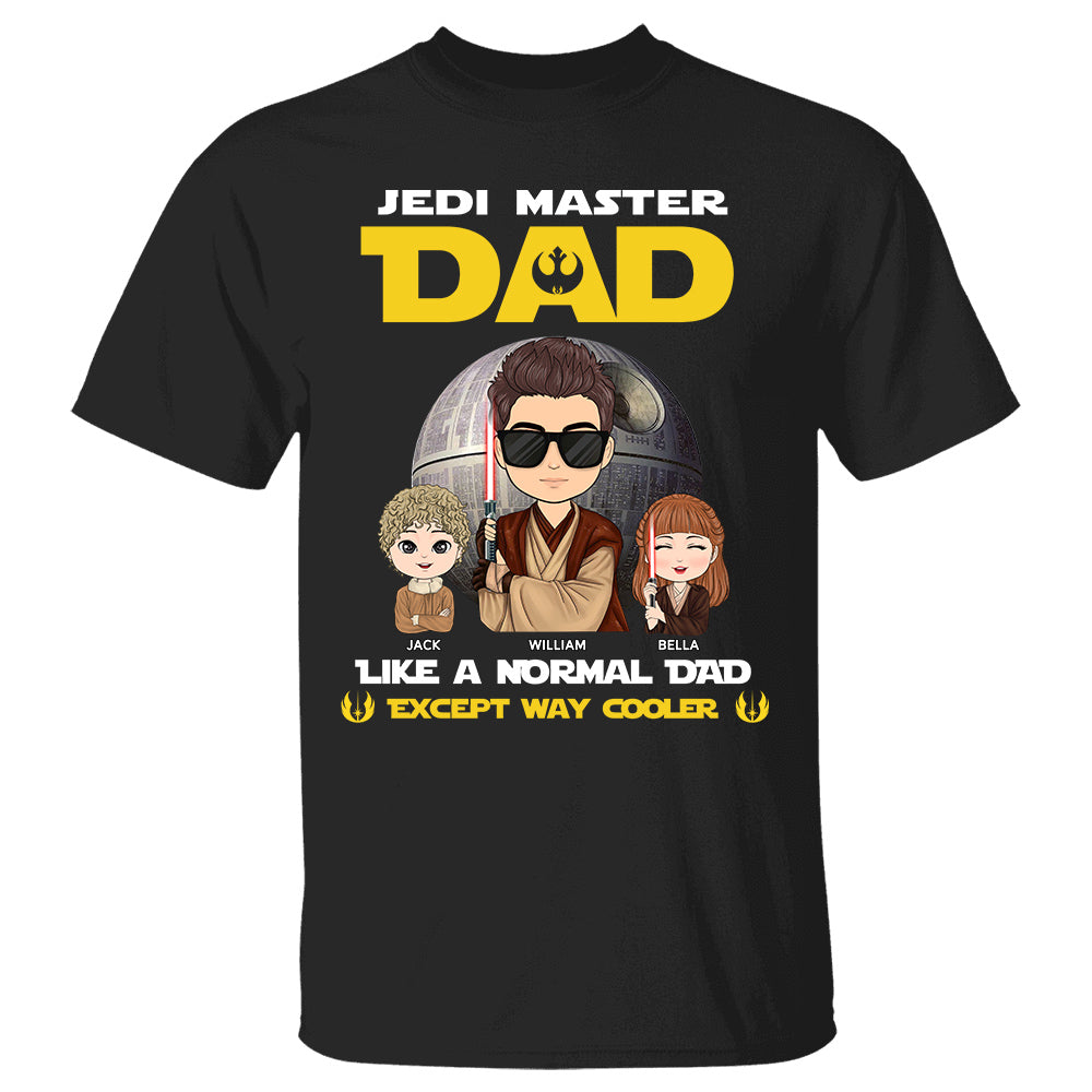 Jedi Master Dad Except Way Cooler - Personalized Shirt Custom With Kids Gift For Dad Mom