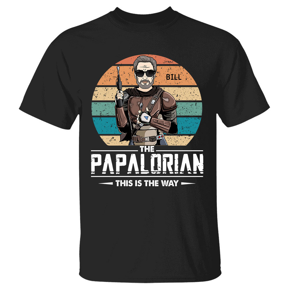 The Dadalorian This Is The Way Custom Shirt Gift For Father - Papalorian Shirt For Grandpas