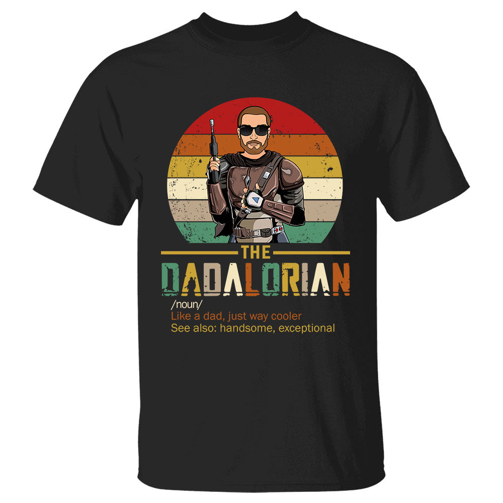 The Dadalorian Like A Dad Just Way Cooler Custom Retro Vintage Shirt Gift For Dad