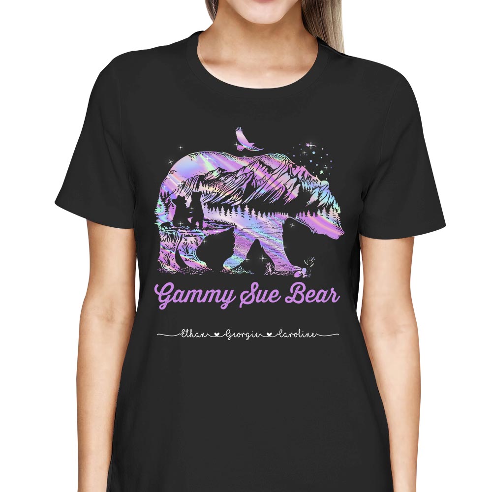 Personalized Grandma Bear Shirts, Funny Grandma Nana Mimi Shirt, Custom Grandma With Grandkids Name Shirt