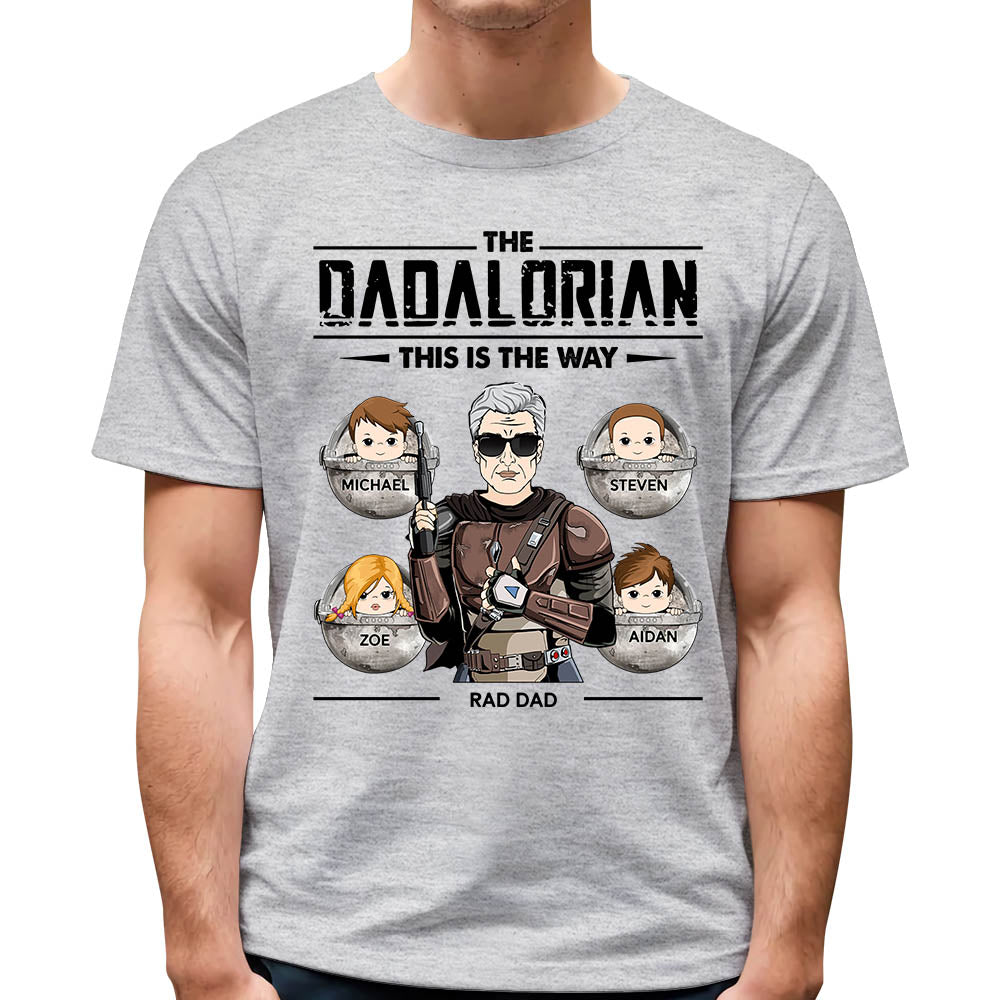 Personalized The Dadalorian This Is The Way T-Shirt Gift For Dad Grandpa Papa