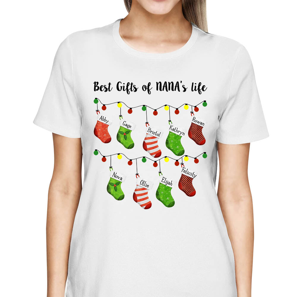 Personalized Best Gifts Of Nana's Life Christmas Shirts For Grandma, For Nana, For Mom