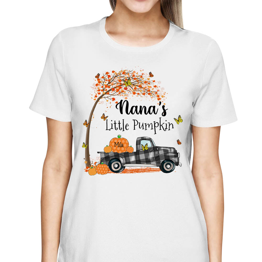 Grandmas Little Pumpkins Personalized Shirt Gift For Grandma Custom Names Shirt