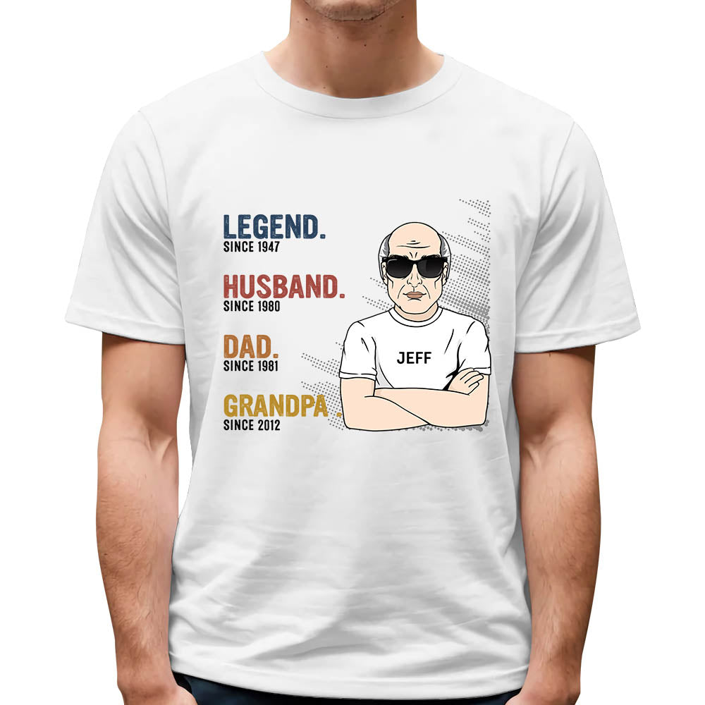 The Legend Husband Daddy Papa Custom Shirt Gift For Grandpa