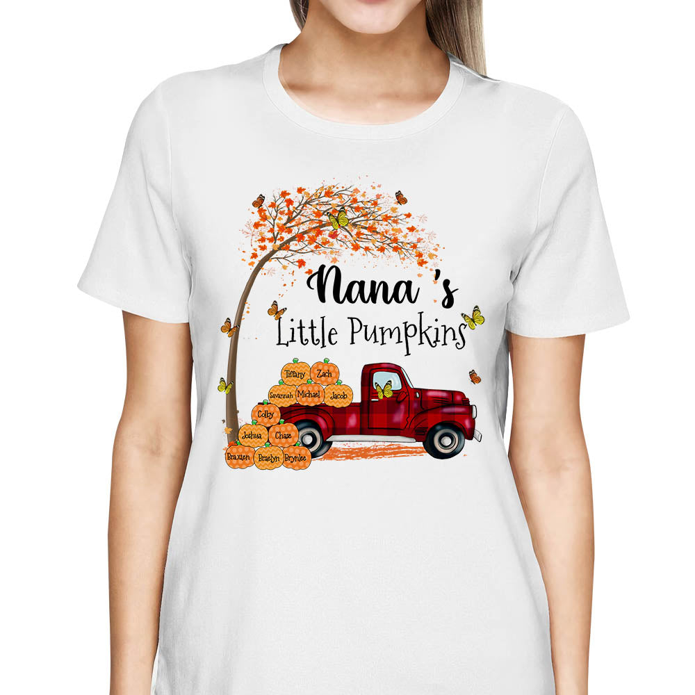 Nana's Little Pumpkins Truck Autumn Personalized Shirts