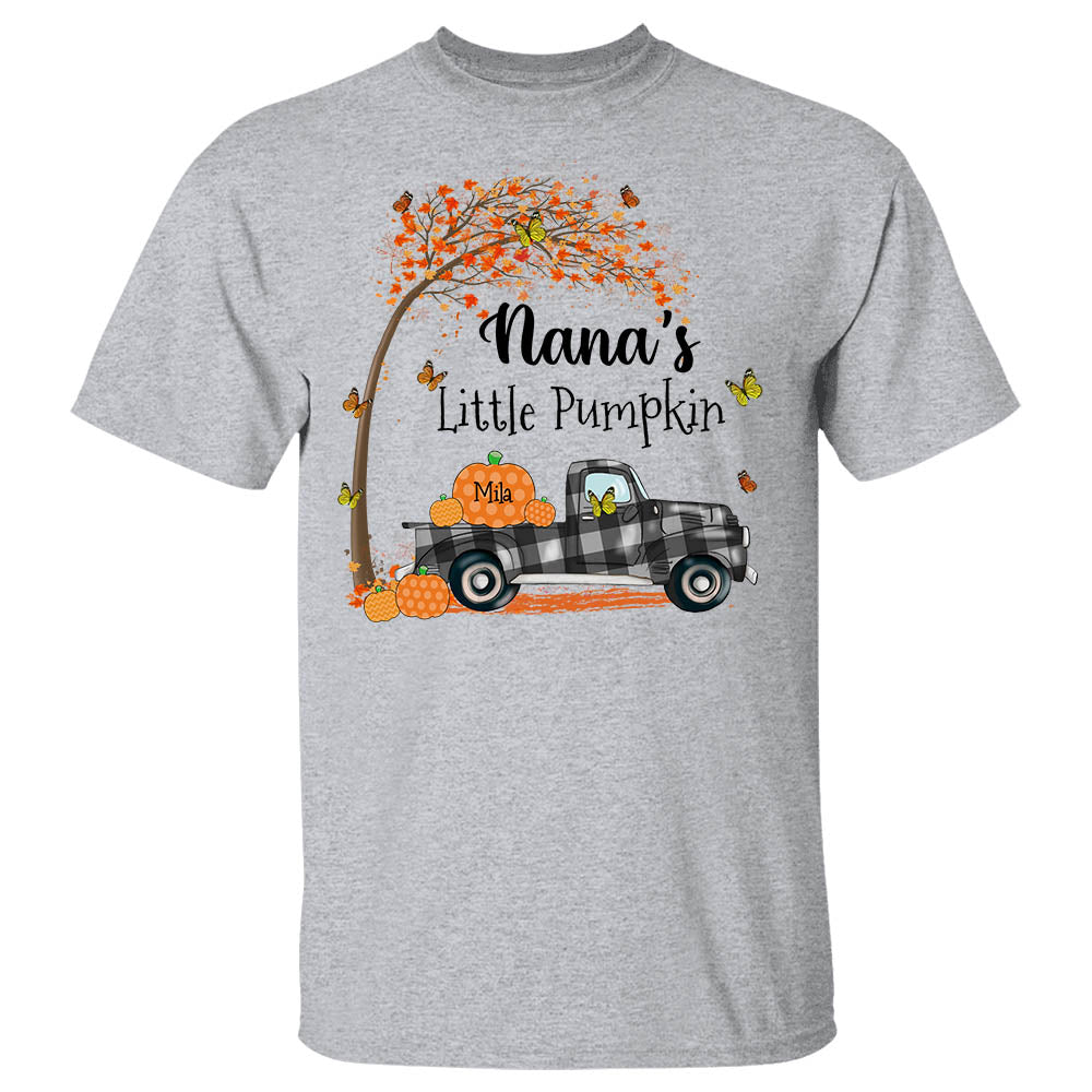 Grandmas Little Pumpkins Personalized Shirt Gift For Grandma Custom Names Shirt