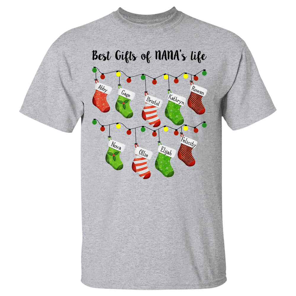Personalized Best Gifts Of Nana's Life Christmas Shirts For Grandma, For Nana, For Mom