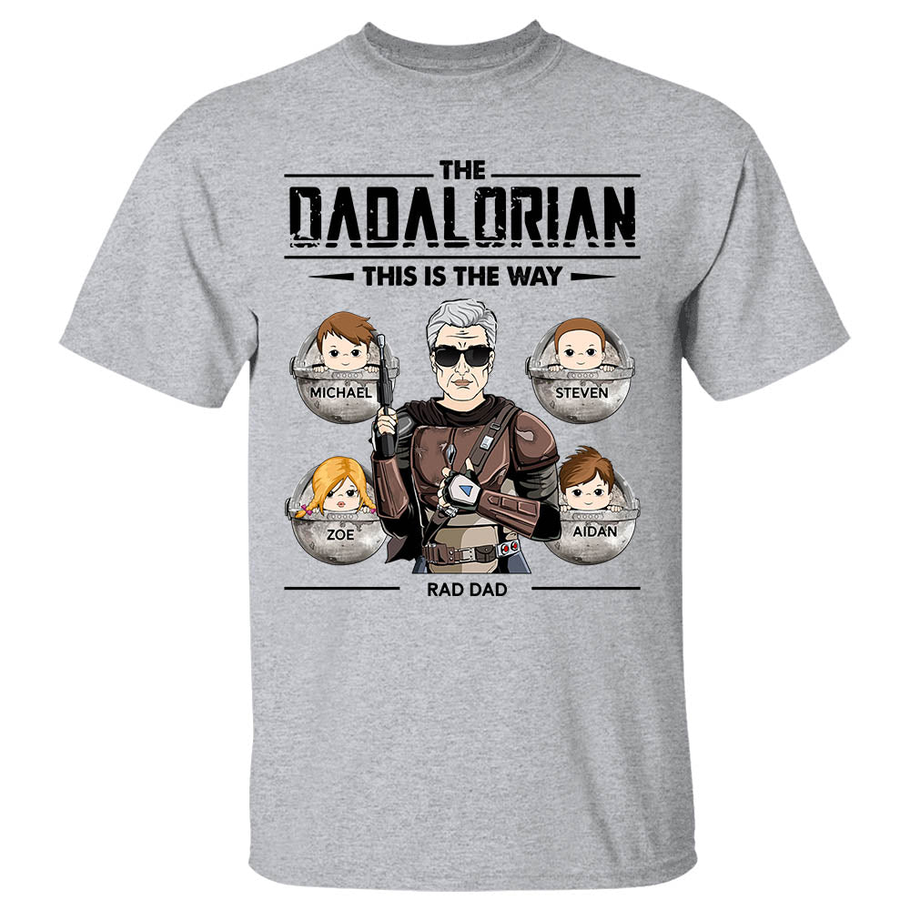 Personalized The Dadalorian This Is The Way T-Shirt Gift For Dad Grandpa Papa