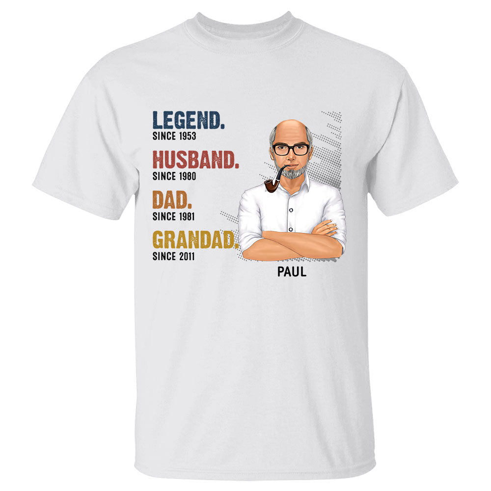 Legendary Husband Daddy Papa Shirt - Ideal Gift for Dad & Grandpa