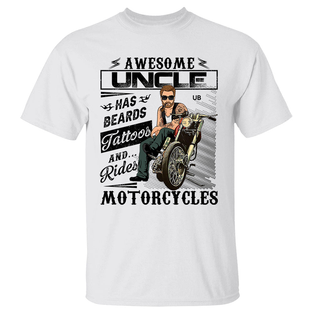Awesome Papaw Have Beards Tattoos And Rides Motorcycles Shirt