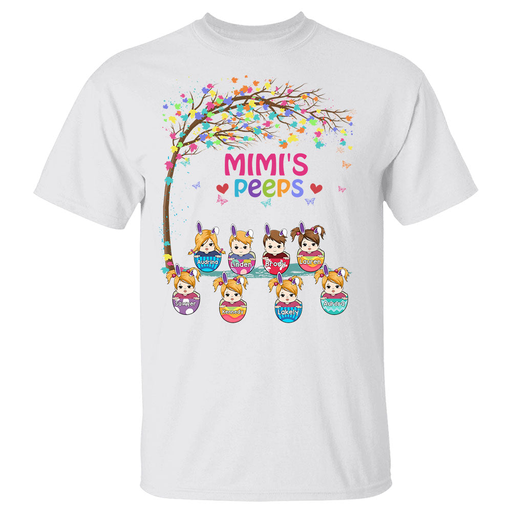 Grandma's Peeps Easter Peeps Eggs Easter's Day Personalized Shirt For Grandma