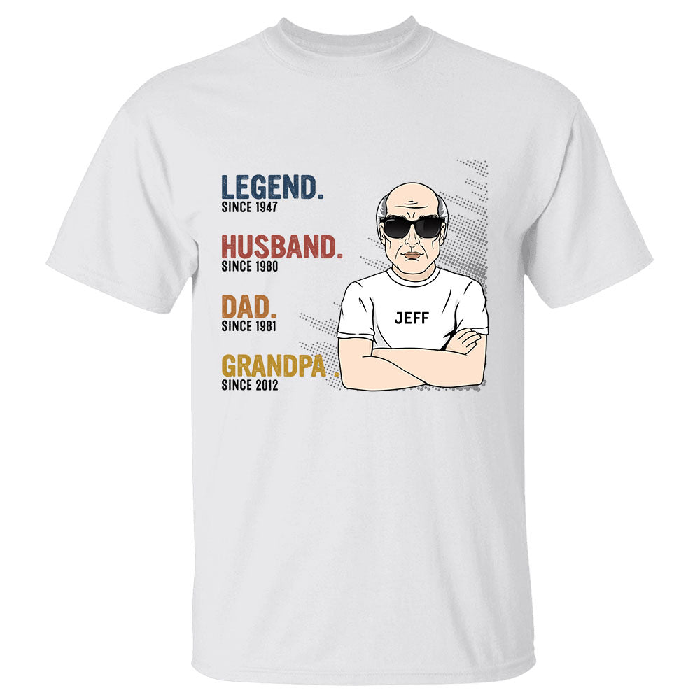 The Legend Husband Daddy Papa Custom Shirt Gift For Grandpa