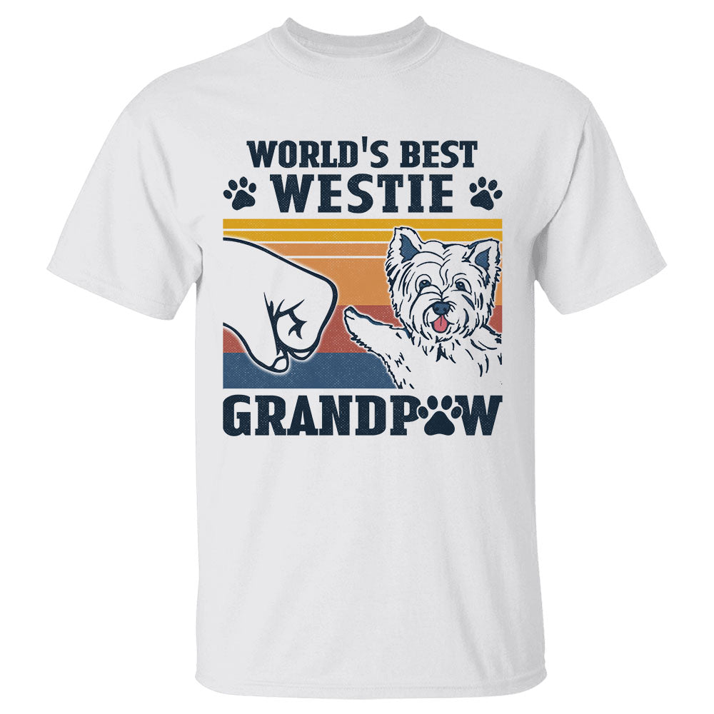 World's Best Westie Grandpaw Shirts Gift For Westie Grandpa