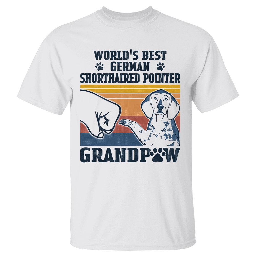 World's Best German Shorthaired Pointer Grandpaw Shirts Gift For German Shorthaired Pointer Grandpa