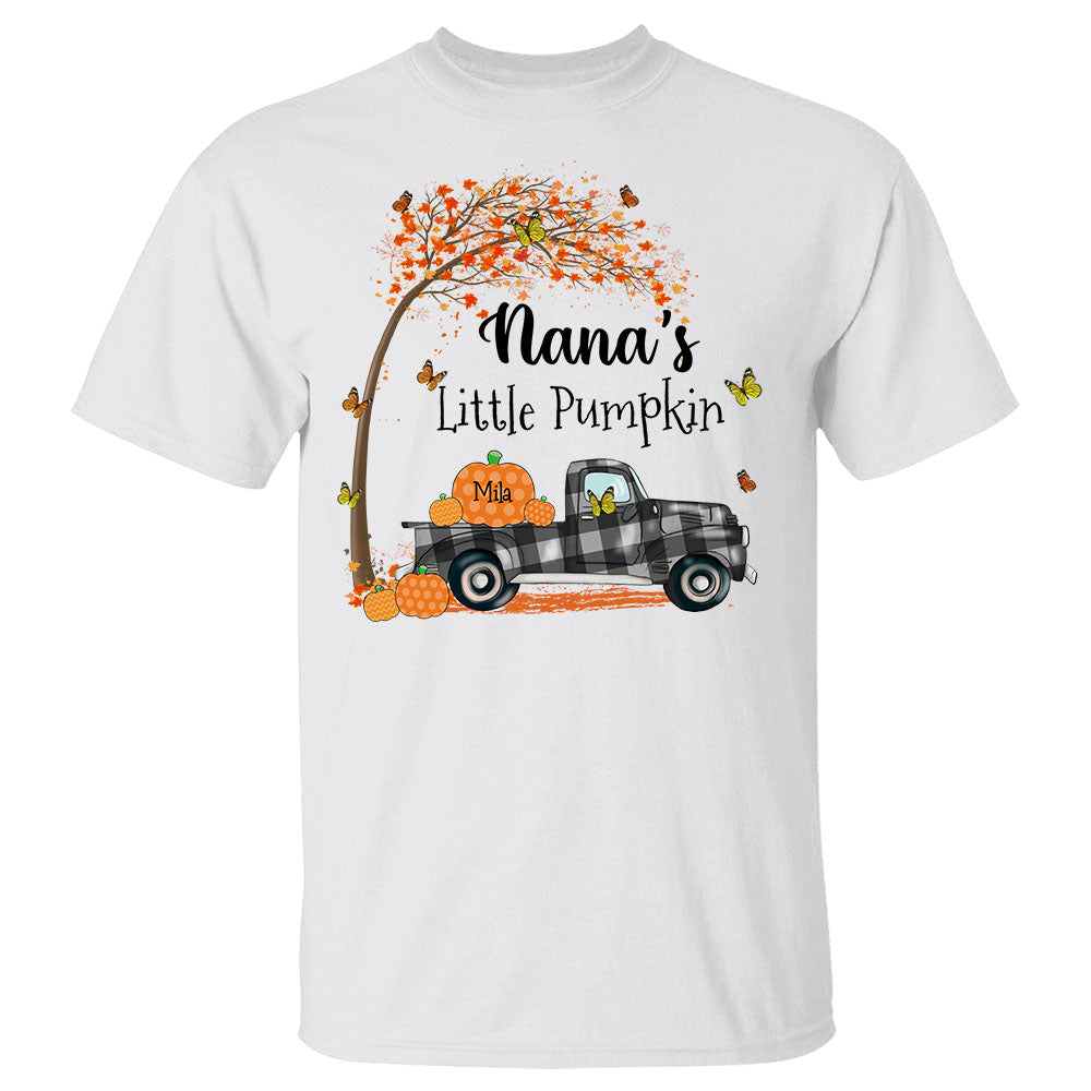 Grandmas Little Pumpkins Personalized Shirt Gift For Grandma Custom Names Shirt