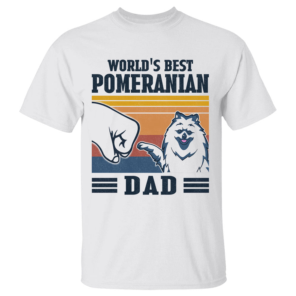 World's Best Pomeranian Dad Shirt Gift For Dog Dad