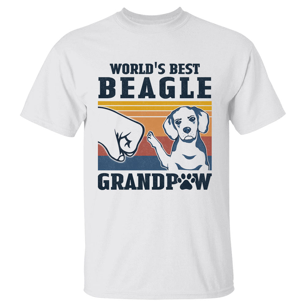 World's Best Beagle Grandpaw Shirts Gift For Beagle Grandpa