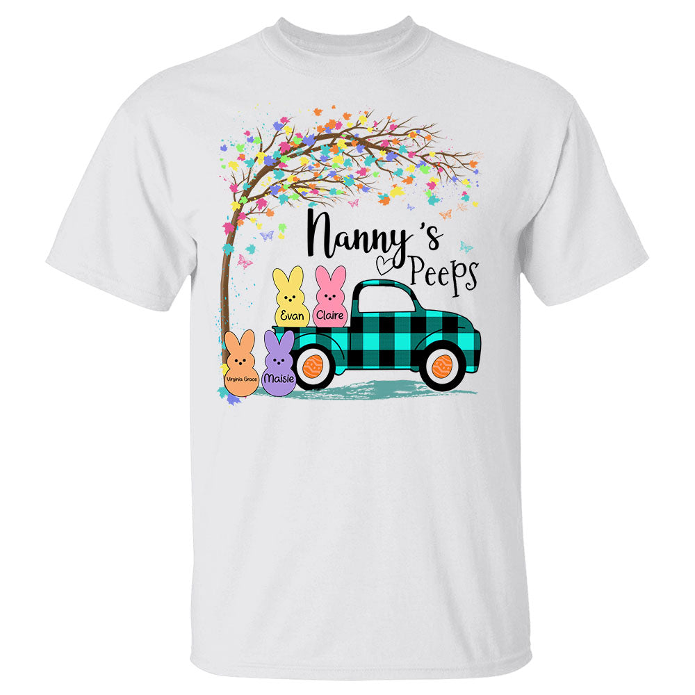 Grandma's Peeps Truck With Various Pattern Personalized Shirt For Grandma