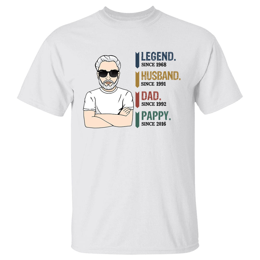 Legend Husband Daddy Grandpa Old Man Vintage Shirt