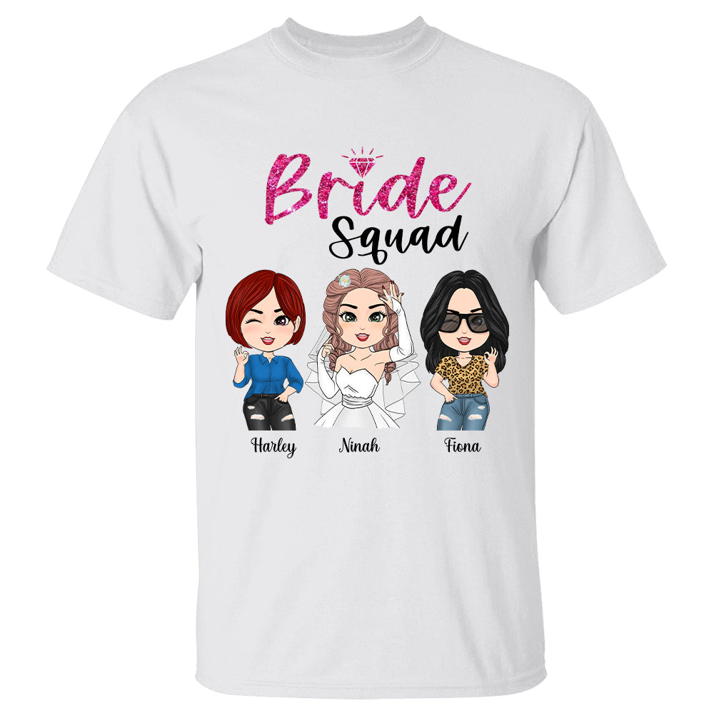 Bride Squad - Personalized Shirt For Bachelorette Party - Bridesmaids Team Bride Shirt