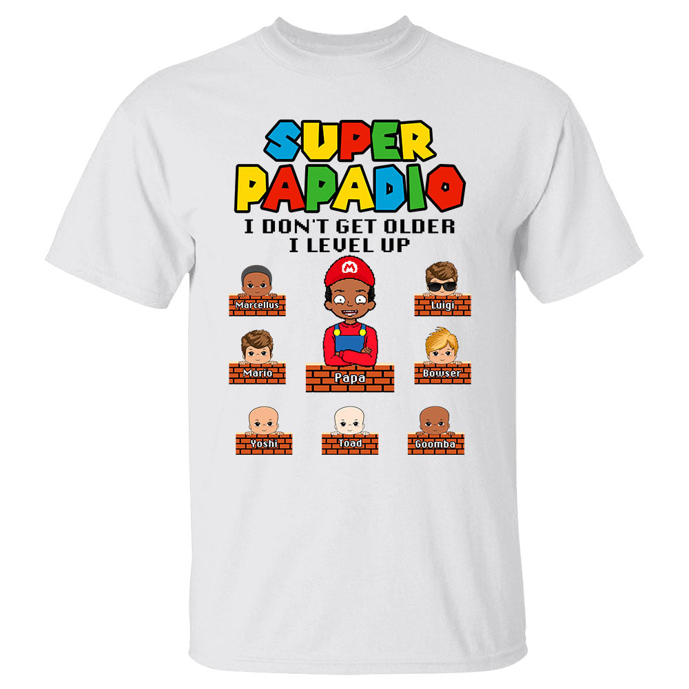 Super Daddio Level Up Complete Custom Shirt Gift For Dad