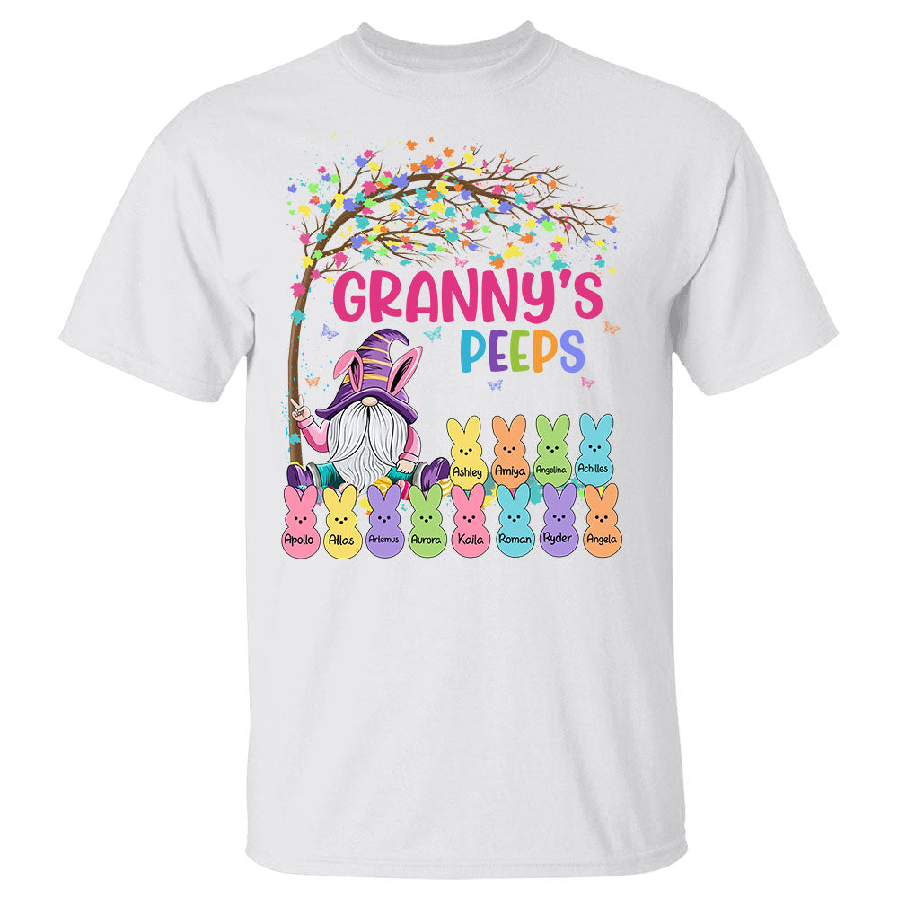 Grandma's Peeps Gnomes Easter Personalized Shirt For Grandma