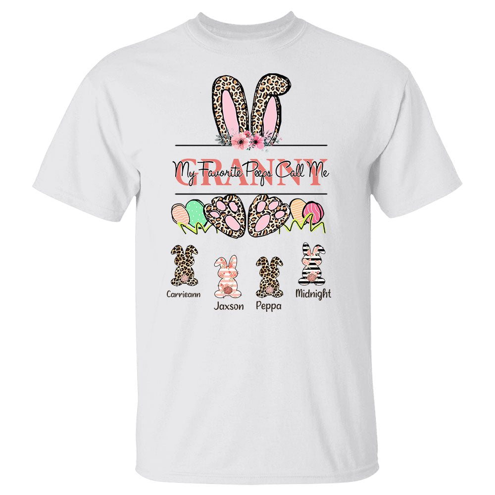 Personalized My Favorite Peeps Call Me Grandma, Shirts For Grandma, Easter Gift