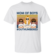 Mom Of Boys #Outnumbered Hashtag Custom Shirt Gift For Mother Mom
