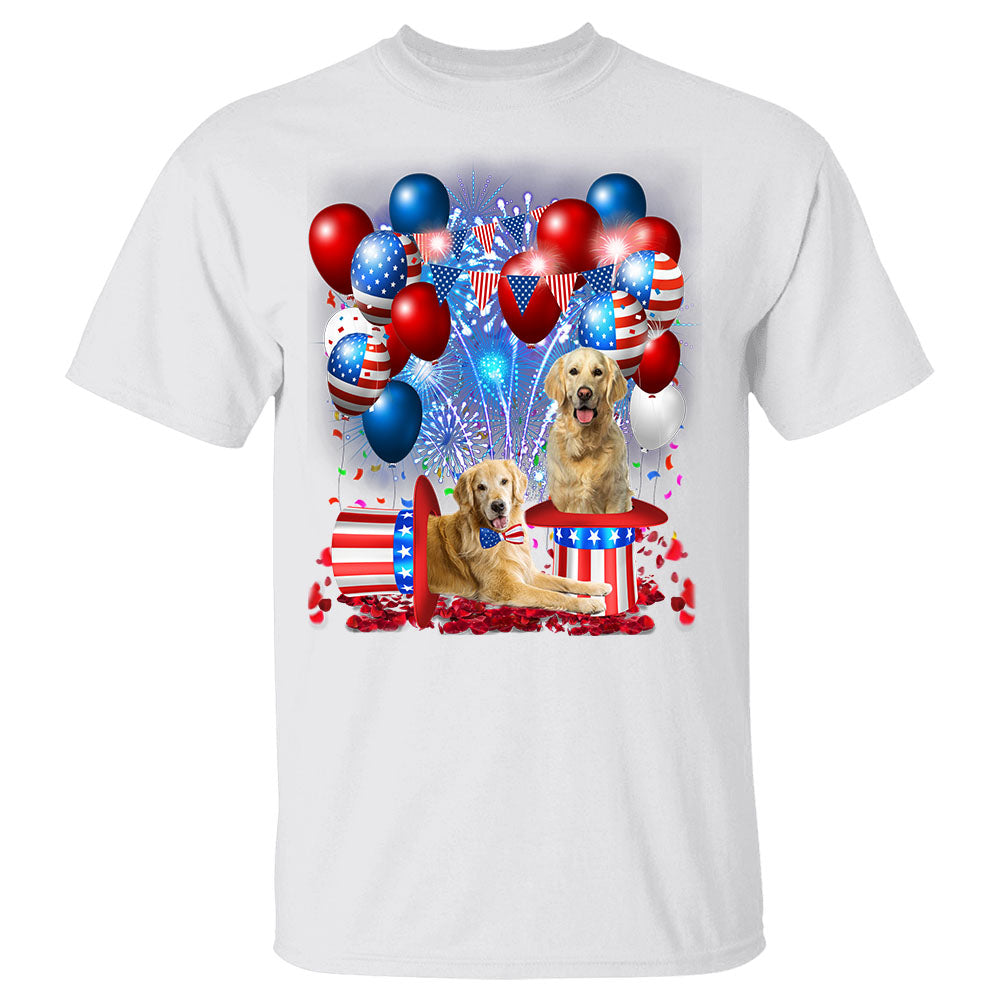 Golden Retriever Independence T-Shirt Gift For Golden Retriever Mom, Golden Retriever Dad