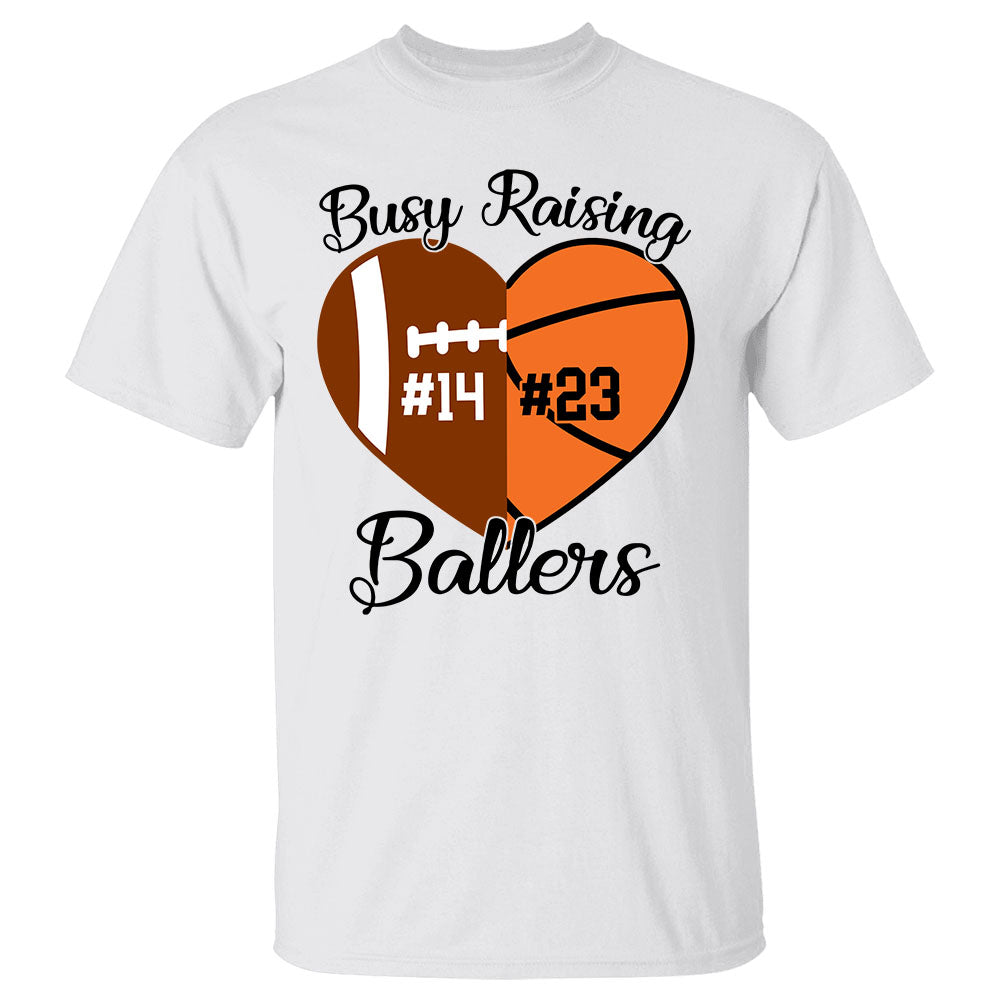 Personalized Busy Raising Ballers Sport Mom Shirt K1702