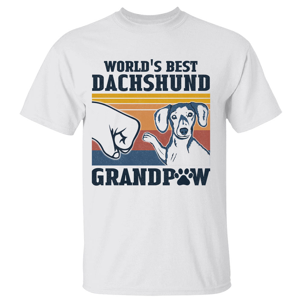 World's Best Dachshund Grandpaw Shirt Gift For Dachshund Grandpa