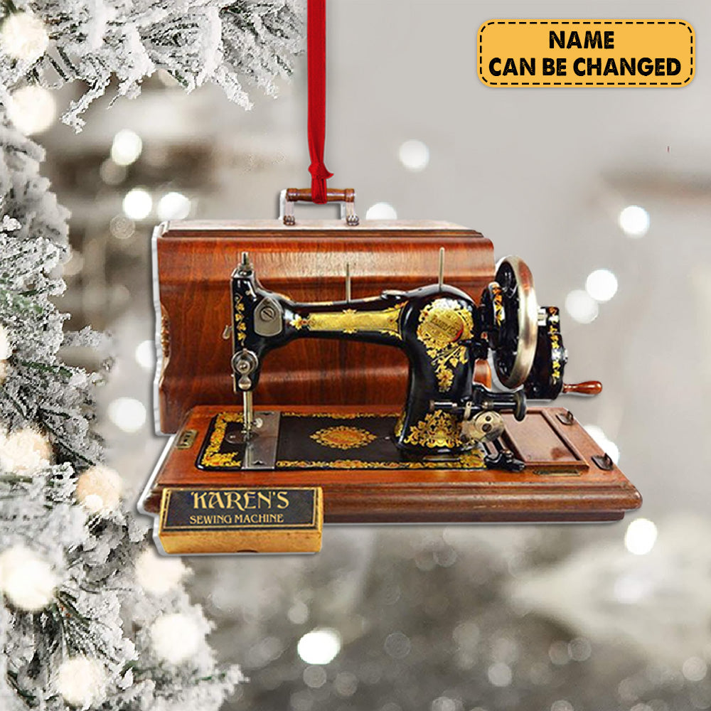Sewing Machine Custom Shaped Ornament Gifts For Sewing Lovers