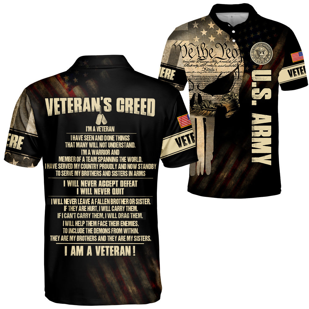 Veteran's Creed All Over Print Shirt For Veteran H2511